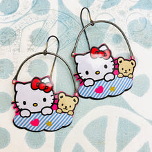 Load image into Gallery viewer, Hello Kitty &amp; Teddy Upcycled Tin Earrings