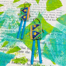 Load image into Gallery viewer, Starry Windows Upcycled Tin Earrings