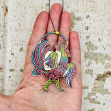 Load image into Gallery viewer, Fancy Rooster Upcycled Tin Necklace