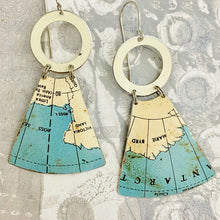 Load image into Gallery viewer, Antarctica &amp; Ross Sea Small Fans Tin Earrings