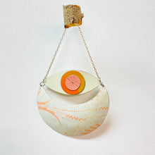 Load image into Gallery viewer, Pink on White Crescent Eye Talisman Wall Hanging