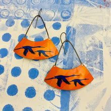 Load image into Gallery viewer, Cranes at Sunset Zero Waste Tin Earrings