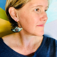 Load image into Gallery viewer, Pink Blossom Nouveau Upcycled Circle-y Earrings