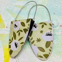 Load image into Gallery viewer, Soft Green Upcycled Tin Earrings