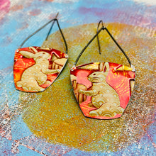 Load image into Gallery viewer, Year of the Rabbit Recycled Tin Earrings