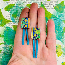 Load image into Gallery viewer, Starry Windows Upcycled Tin Earrings