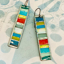Load image into Gallery viewer, Fenced Mixed Cools Rectangle Tin Earrings