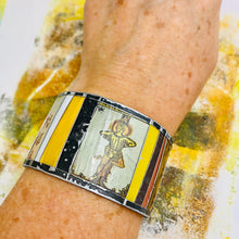 Load image into Gallery viewer, The Hanged Man Upcycled Tesserae Tin Cuff