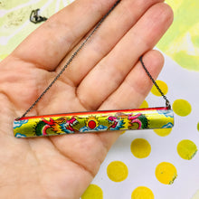 Load image into Gallery viewer, Double Dragons Tin Bar Necklace