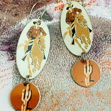 Load image into Gallery viewer, Cowboys &amp; Cactus Zero Waste Tin Earrings