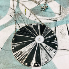 Load image into Gallery viewer, Mostly Black Tin Color Wheel Necklace