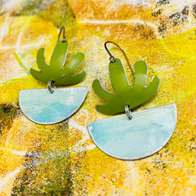 Load image into Gallery viewer, Mod Succulents Ocean Pot Upcycled Tin Earrings