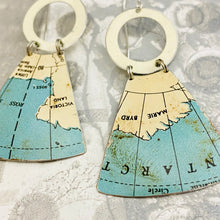 Load image into Gallery viewer, Antarctica &amp; Ross Sea Small Fans Tin Earrings
