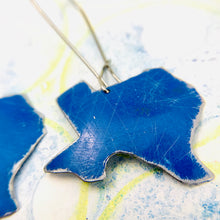 Load image into Gallery viewer, Texas Blue Upcycled Tin Earrings