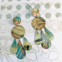 Load image into Gallery viewer, Bathhouse Blues Zero Waste Tin Chandelier Earrings