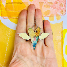 Load image into Gallery viewer, Flowery Sufi Heart Upcycled Tin Necklace