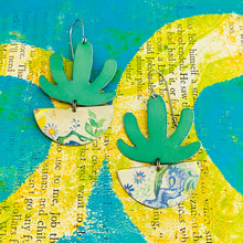 Load image into Gallery viewer, Mod Spring Succulents Upcycled Tin Earrings