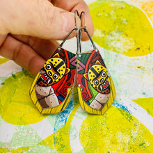 Load image into Gallery viewer, Mystical Jaguars Recycled Tin Earrings