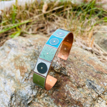 Load image into Gallery viewer, Mixed Cools Squares Upcycled Tesserae Tin Cuff