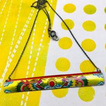 Load image into Gallery viewer, Double Dragons Tin Bar Necklace