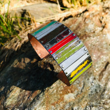 Load image into Gallery viewer, Fenced Upcycled Tesserae Tin Cuff