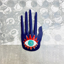 Load image into Gallery viewer, Large Hamsa In Purple &amp; Red Wall Art