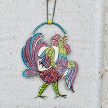 Load image into Gallery viewer, Fancy Rooster Upcycled Tin Necklace