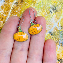Load image into Gallery viewer, Tiny Pumpkins Upcycled Tin Earrings