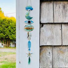 Load image into Gallery viewer, Ocean Blues Protective Eye Talisman Wall Hanging