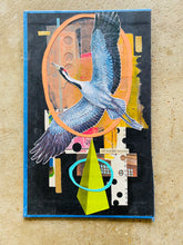 Load image into Gallery viewer, Of Worlds Beyond  •  Collage on Upcycled Book Cover