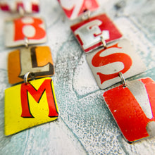 Load image into Gallery viewer, YES! #BLM Upcycled Tiny Typography Earrings