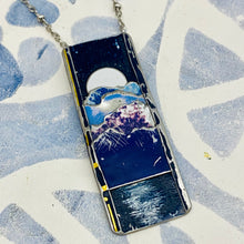 Load image into Gallery viewer, Moonrise Blues Upcycled Tin Necklace