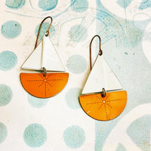 Load image into Gallery viewer, RESERVED 12 Upcycled Tin Sailboat Earrings