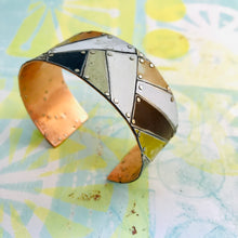 Load image into Gallery viewer, Beach Sand Upcycled Tesserae Tin Cuff
